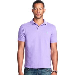 Polo Ralph Lauren Men’s Lavender Classic Fit Mesh Polo Shirt Size M